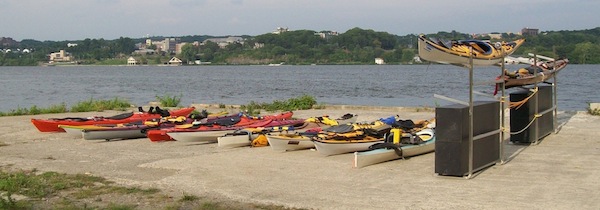 The kayaks